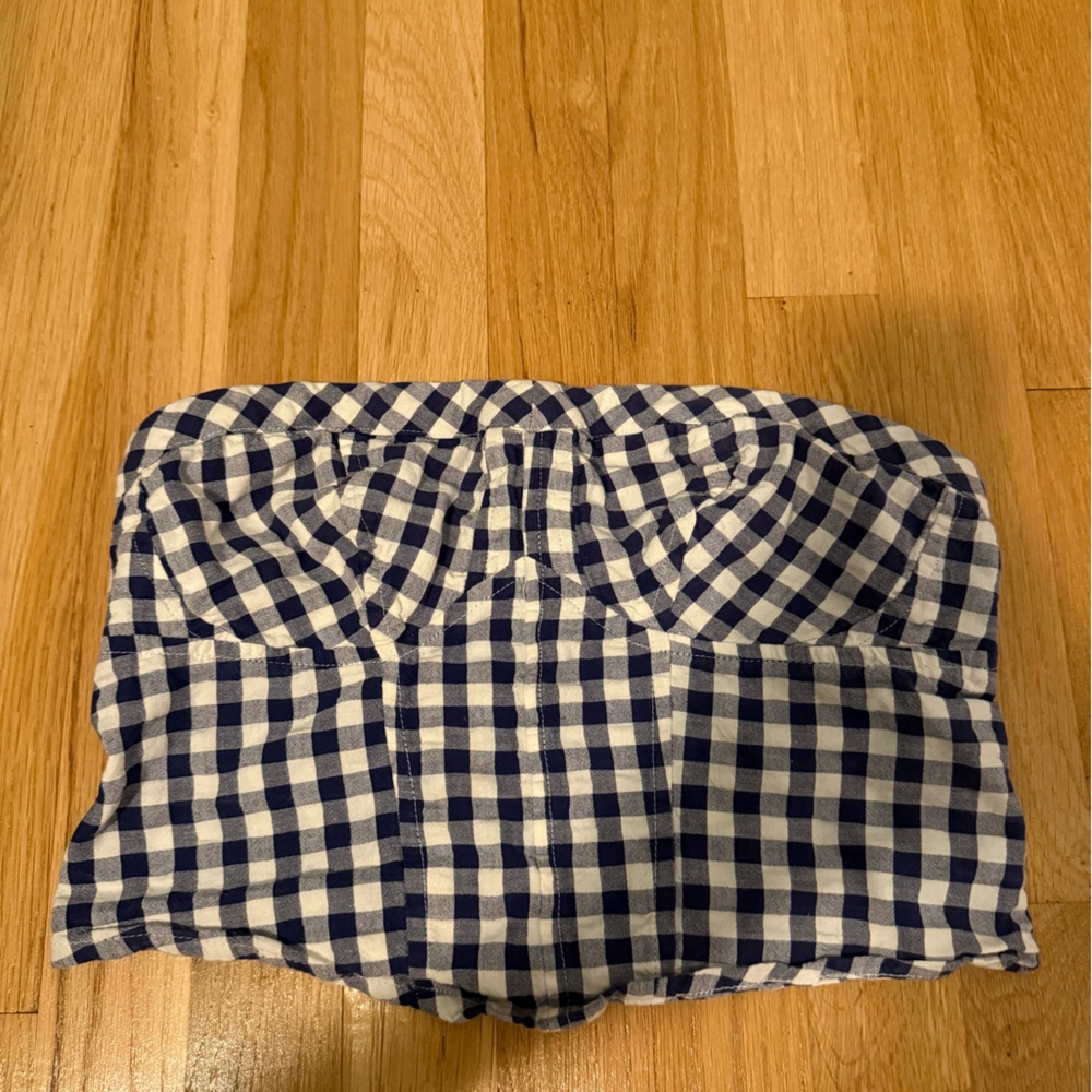 Free People Checkered Tube Top/Corset Top
